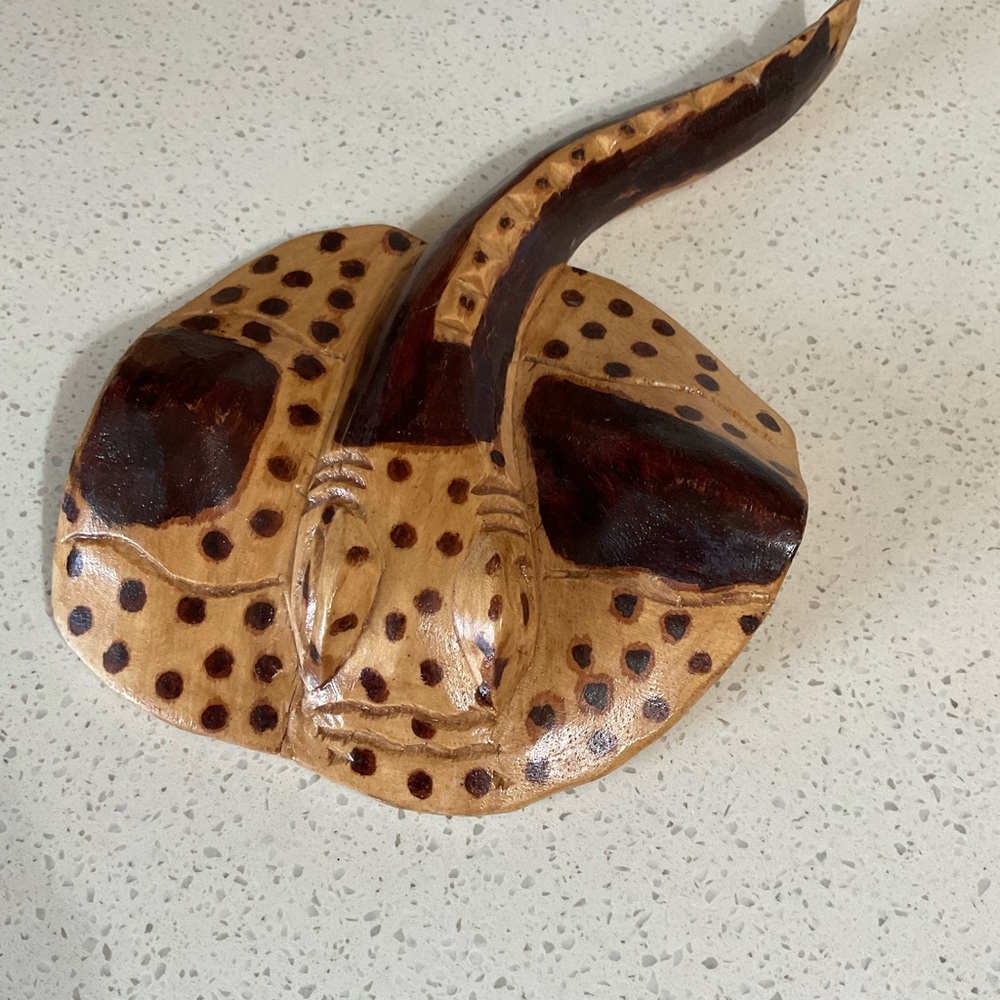 Handcrafted Wooden Stingray Decor